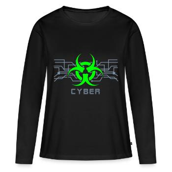 Cyber Punk - Cyber Goth Design (vecteur) - T-shirt manches longues Premium bio Femme - noir - Devant - Julia (174cm)
