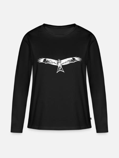 Falke - Frauen Premium Bio Langarmshirt - Schwarz