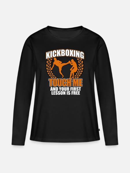 Kickboxing - Frauen Premium Bio Langarmshirt - Schwarz