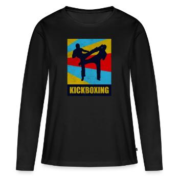 kickboxing - T-shirt manches longues Premium bio Femme - noir - Devant - Julia (174cm)