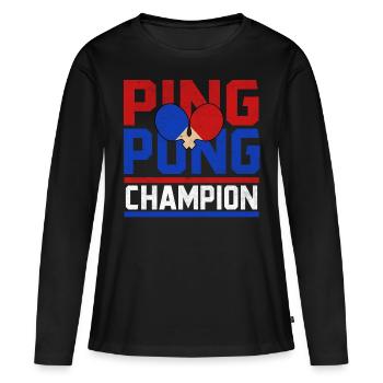 Table tennis ball Table tennis Table tennis racket - Women's Premium Organic Long Sleeve Shirt - black - Front - Julia (174cm)