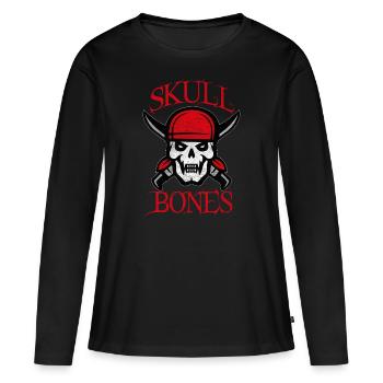 Pirates pirates crâne de pirates pirates crâne pirate - T-shirt manches longues Premium bio Femme - noir - Devant - Julia (174cm)