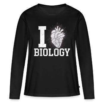 Biologist teacher - Women's Premium Organic Long Sleeve Shirt - black - Front - Julia (174cm)