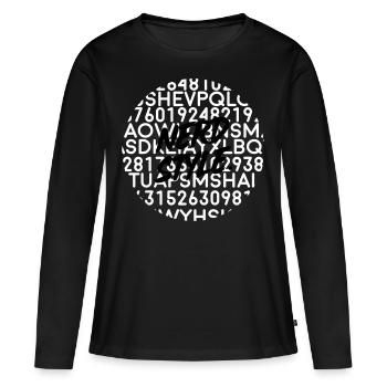 NERD - T-shirt manches longues Premium bio Femme - noir - Devant - Julia (174cm)