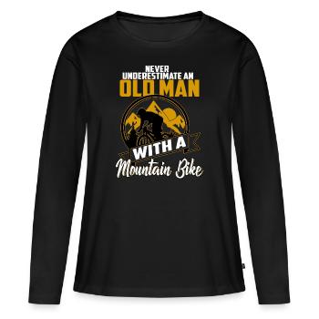 VTT VTT VTT - T-shirt manches longues Premium bio Femme - noir - Devant - Julia (174cm)
