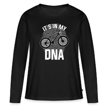 Vélo ADN Vélo Vélo Vélo Vélo - T-shirt manches longues Premium bio Femme - noir - Devant - Julia (174cm)