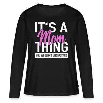 Beste Mutter Mama - Frauen Premium Bio Langarmshirt - Schwarz - Vorne - Julia (174cm)