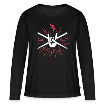 Drum Drum Drumsticks - Women's Premium Organic Long Sleeve Shirt - black - Front - Julia (174cm)