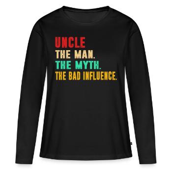 Sarcasme - T-shirt manches longues Premium bio Femme - noir - Devant - Julia (174cm)