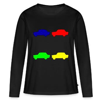   coloré - T-shirt manches longues Premium bio Femme - noir - Devant - Julia (174cm)