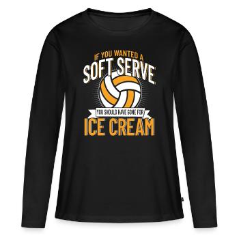 Équipe de volley-ball volley-ball - T-shirt manches longues Premium bio Femme - noir - Devant - Julia (174cm)