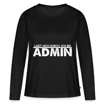 Admin dire drôle cadeau d'administrateur - T-shirt manches longues Premium bio Femme - noir - Devant - Julia (174cm)