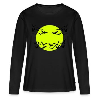 Chauve-souris, chauves-souris - T-shirt manches longues Premium bio Femme - noir - Devant - Julia (174cm)