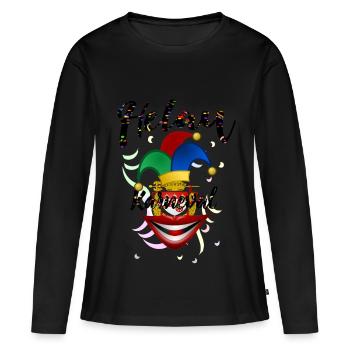 Carnaval de Mayence - T-shirt manches longues Premium bio Femme - noir - Devant - Julia (174cm)