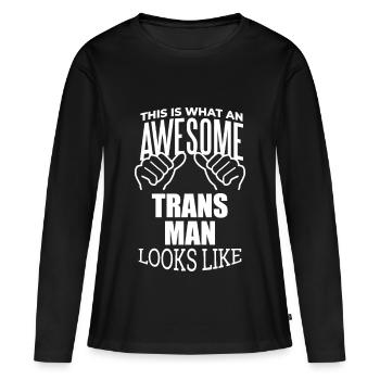 Trans Man Trans Man Trans Man - Women's Premium Organic Long Sleeve Shirt - black - Front - Julia (174cm)
