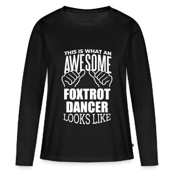 Foxtrot Foxtrot Foxtrot - T-shirt manches longues Premium bio Femme - noir - Devant - Julia (174cm)