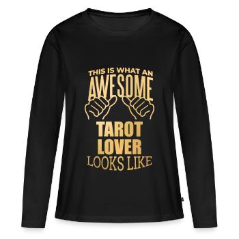 Tarot Tarot Tarot - T-shirt manches longues Premium bio Femme - noir - Devant - Julia (174cm)