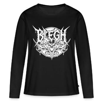 Blegh Metal Metalcore Deathmetal Deathcore - T-shirt manches longues Premium bio Femme - noir - Devant - Julia (174cm)