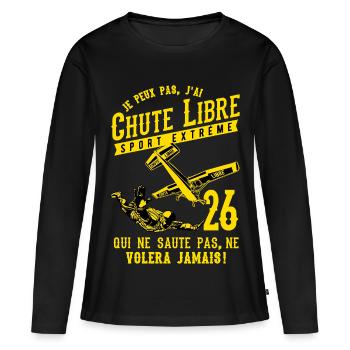 Chute Libre Extrême 26 - T-shirt manches longues Premium bio Femme - noir - Devant - Julia (174cm)