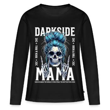 Crâne de Maman Côté Obscur - T-shirt manches longues Premium bio Femme - noir - Devant - Julia (174cm)