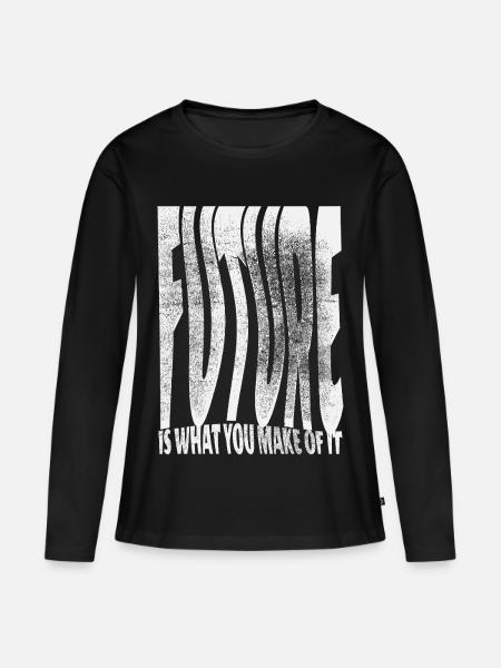 Future - Statement Piece - Frauen Premium Bio Langarmshirt - Schwarz