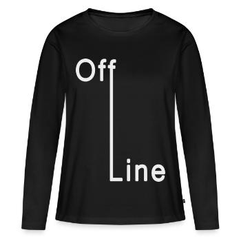 Hors ligne - T-shirt manches longues Premium bio Femme - noir - Devant - Julia (174cm)