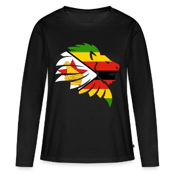 Simbabwe Flagge Zimbabwe Harare Chewa Geschenk - Frauen Premium Bio Langarmshirt - Schwarz - Vorne - Julia (174cm)