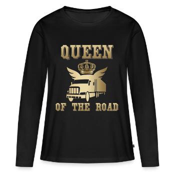 Queen of the Road, Queen of the Streets! - Women's Premium Organic Long Sleeve Shirt - black - Front - Julia (174cm)