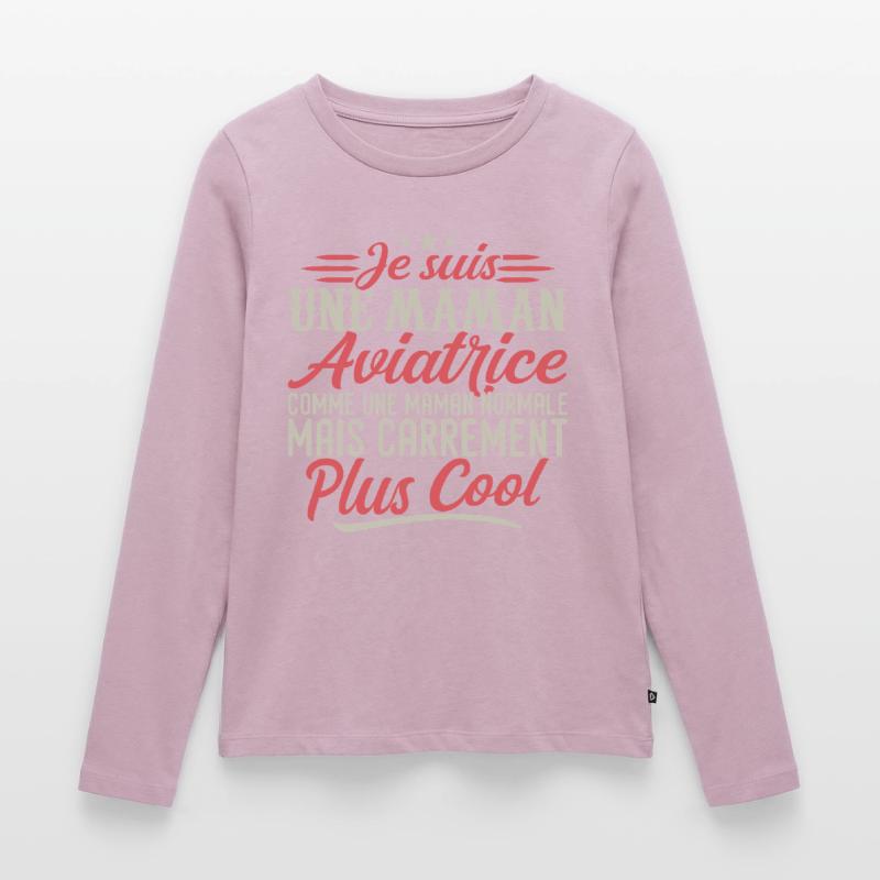 Ich bin die Mutter eines Piloten, ausgesprochen cool Frauen Premium Bio Langarmshirt