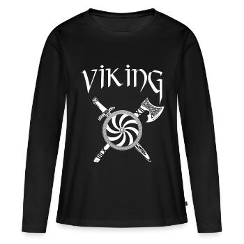 Vikings Viking - T-shirt manches longues Premium bio Femme - noir - Devant - Julia (174cm)