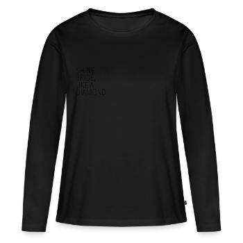 Faites briller la mariée comme un diamant - T-shirt manches longues Premium bio Femme - noir - Devant - Julia (174cm)
