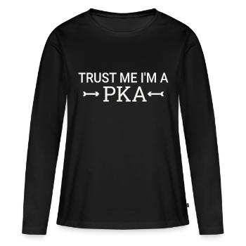 Pharmacie PKA Trust Me - T-shirt manches longues Premium bio Femme - noir - Devant - Julia (174cm)