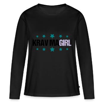 Krav Maga Girl - Frauen Premium Bio Langarmshirt - Schwarz - Vorne - Julia (174cm)