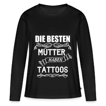 Tattoo Mütter - Frauen Premium Bio Langarmshirt - Schwarz - Vorne - Julia (174cm)