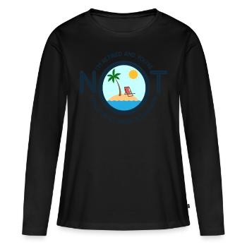 Je suis à la retraite et vous n'êtes pas cadeau - T-shirt manches longues Premium bio Femme - noir - Devant - Julia (174cm)