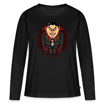 vampire - T-shirt manches longues Premium bio Femme - noir - Devant - Julia (174cm)