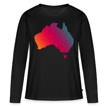 Australie - T-shirt manches longues Premium bio Femme - noir - Devant - Julia (174cm)