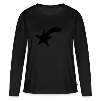 shooting star - Women's Premium Organic Long Sleeve Shirt - black - Front - Julia (174cm)