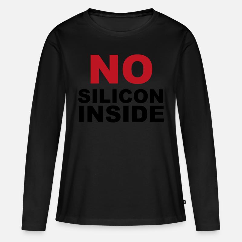 No Silicon Inside - Frauen Premium Bio Langarmshirt - undefined