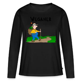 Wanderlust - Frauen Premium Bio Langarmshirt - Schwarz - Vorne - Julia (174cm)