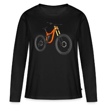 Downhill Bike, Mountain Bike, Bicycle - Women's Premium Organic Long Sleeve Shirt - black - Front - Julia (174cm)