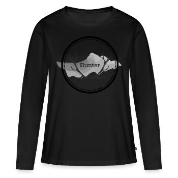 Be a hunter - Women's Premium Organic Long Sleeve Shirt - black - Front - Julia (174cm)
