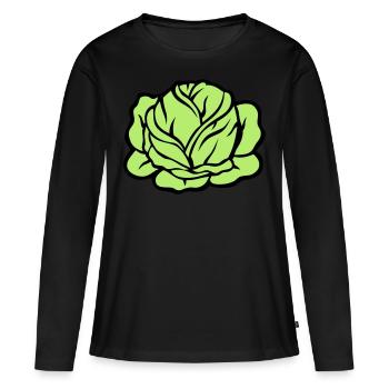 chou choux legume 403 - T-shirt manches longues Premium bio Femme - noir - Devant - Julia (174cm)