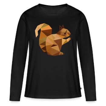Eichhörnchen - Frauen Premium Bio Langarmshirt - Schwarz - Vorne - Julia (174cm)