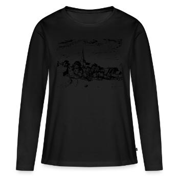 Remlingrade - Hometown - Memories - Women's Premium Organic Long Sleeve Shirt - black - Front - Julia (174cm)