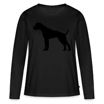 Boxer - T-shirt manches longues Premium bio Femme - noir - Devant - Julia (174cm)