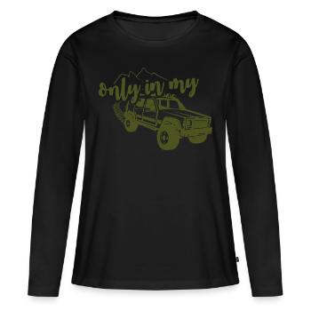 Seulement dans ma Jeep Cherokee - T-shirt manches longues Premium bio Femme - noir - Devant - Julia (174cm)
