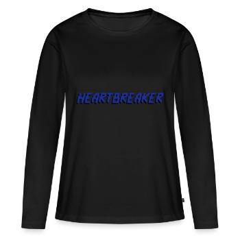 bleu crève-coeur - T-shirt manches longues Premium bio Femme - noir - Devant - Julia (174cm)