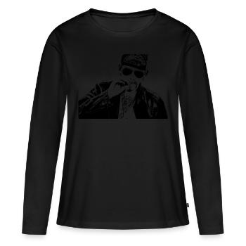 Rocker - Smoke on Mr. Cool Guy - T-shirt manches longues Premium bio Femme - noir - Devant - Julia (174cm)