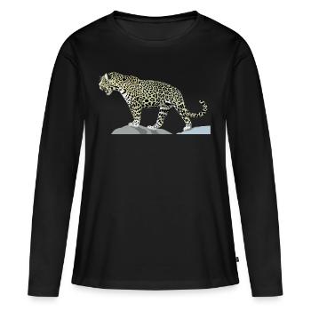 jaguar - T-shirt manches longues Premium bio Femme - noir - Devant - Julia (174cm)